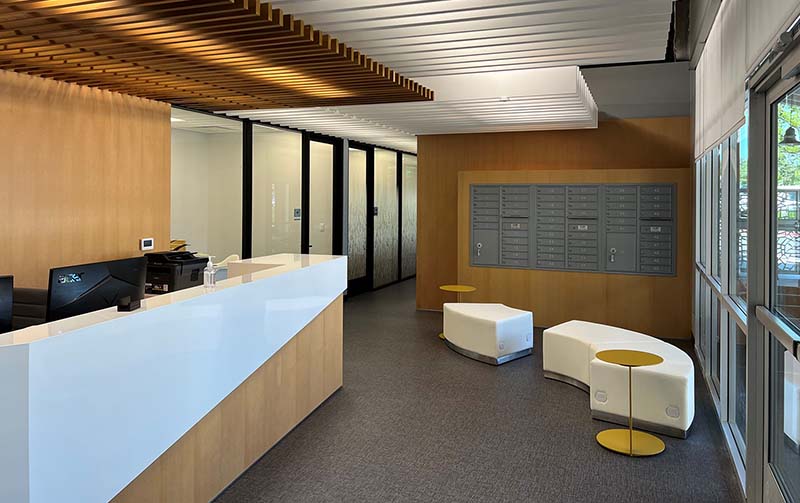 Reception Area with Mail Boxes