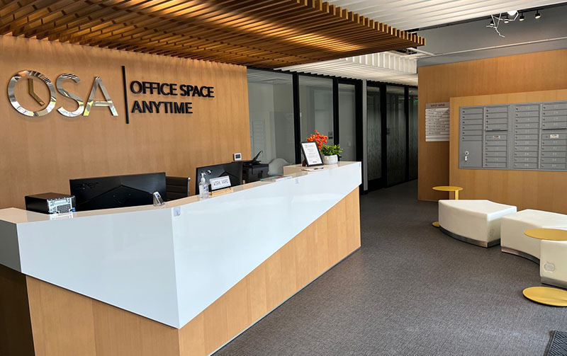 Reception Area with Mail Boxes
